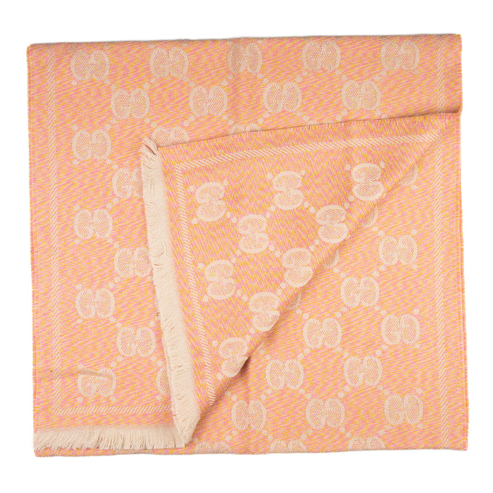 Gucci GG Jacquard Wool Scarf Shawl