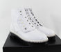 CHANEL CRACKLED CALFSKIN PEARL CHAIN CC BOOTS SIZE 40 - LuxurySnob