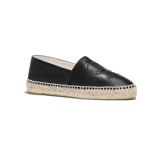 Chanel Calfskin Black Espadrilles 