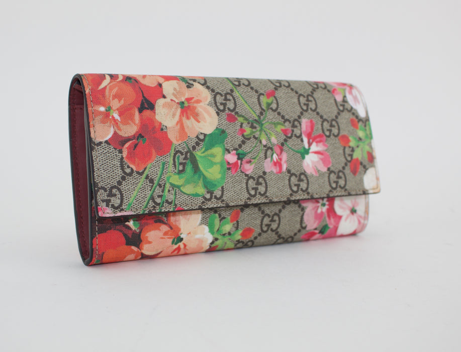 GUCCI GG BLOOMS CONTINENTAL WALLET