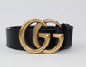 GUCCI LEATHER BELT WITH DOUBLE G BUCKLE - LuxurySnob