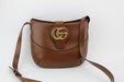 GUCCI BROWN SMOOTH LEATHER CROSSBODY BAG