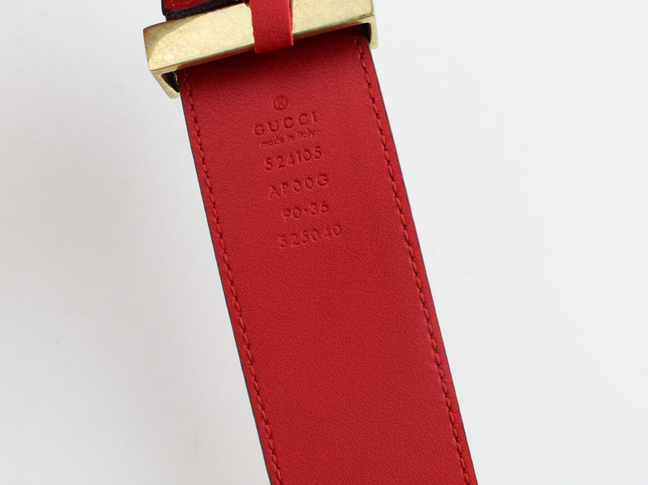 Gucci Leather belt with torchon Double G buckle