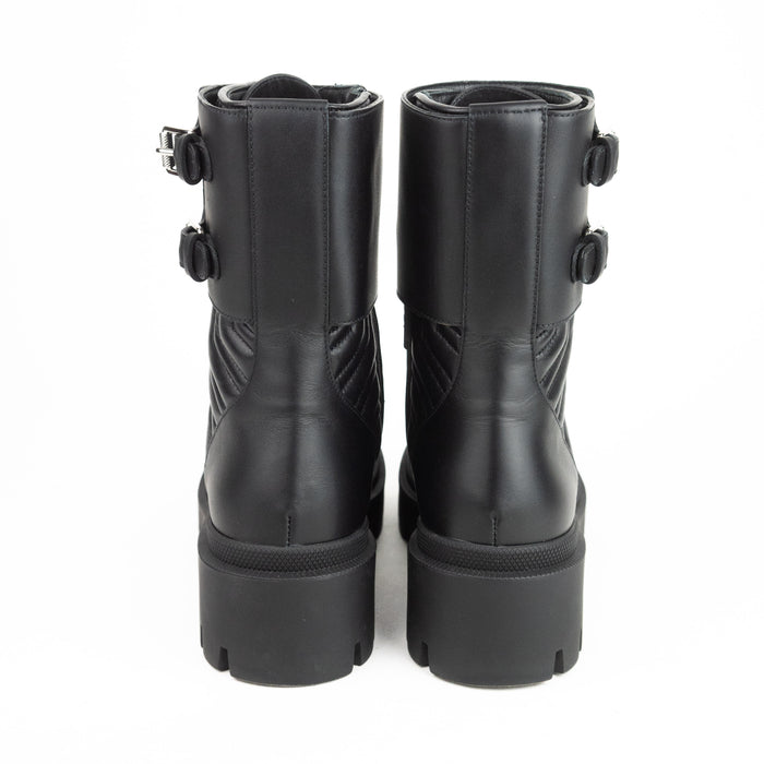 Gucci GG Nappa France Matelasse Platform Combat Boots