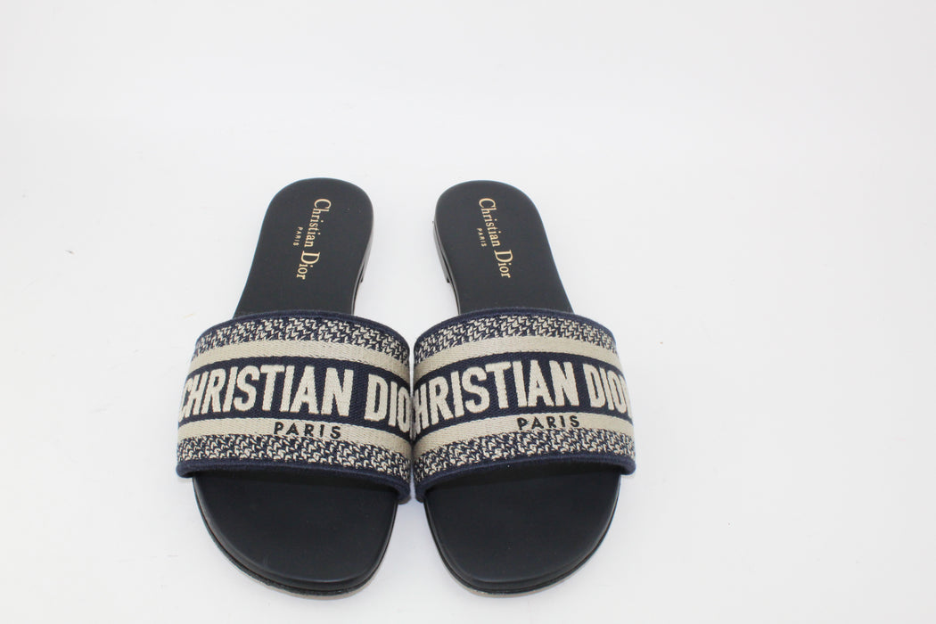 Dior Dway Slides Deep Blue