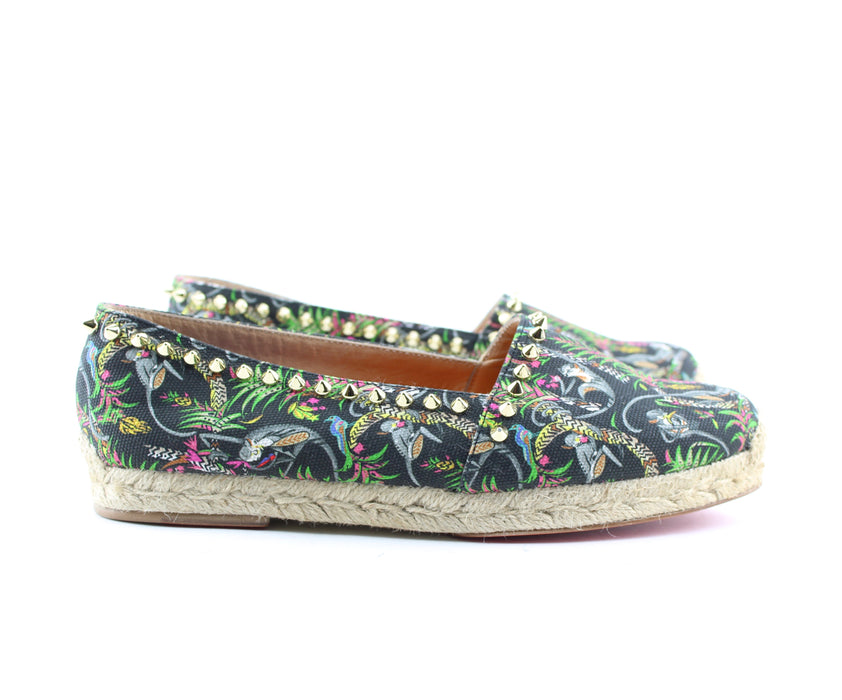 CHRISTIAN LOUBOUTIN ARES SPIKED ESPADRILLES - LuxurySnob