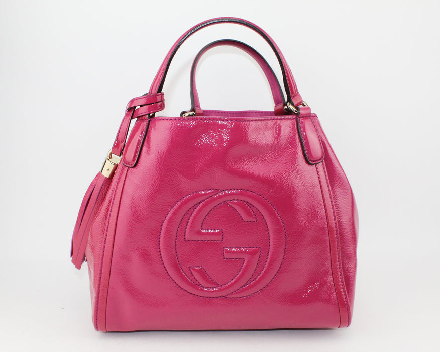 Gucci Soho Patent  Shoulder bag Pink