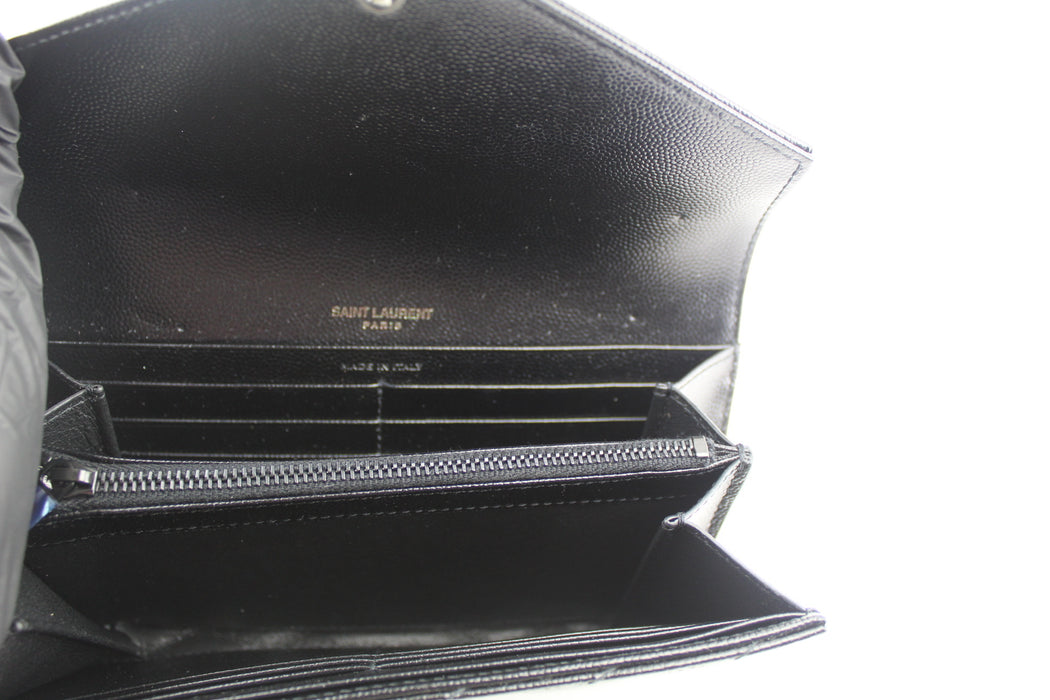 SAINT LAURENT QUILTED LEATHER WALLET