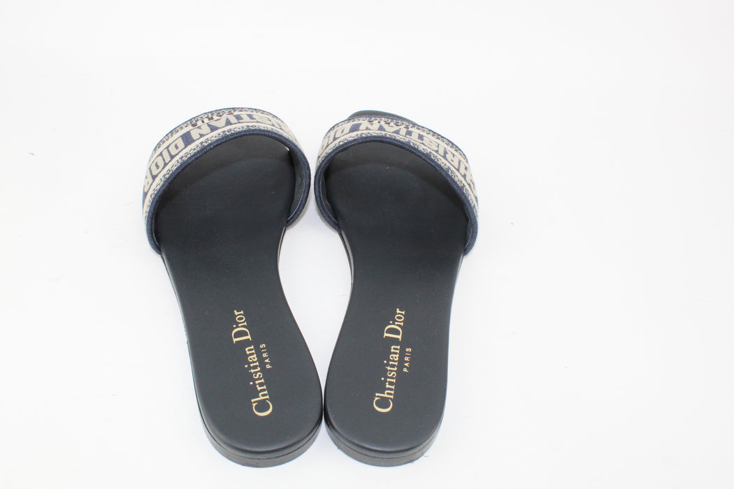 Dior Dway Slides Deep Blue