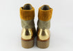 Chanel Lace up suede calfskin boots Beige/ Gold