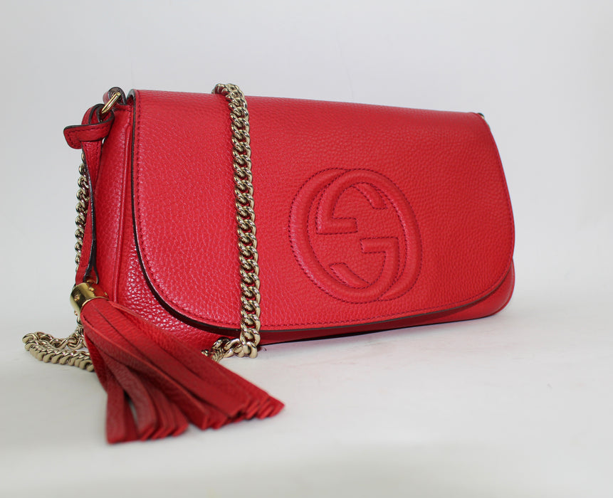 GUCCI SOHO MEDIUM CHAIN CROSSBODY BAG - LuxurySnob