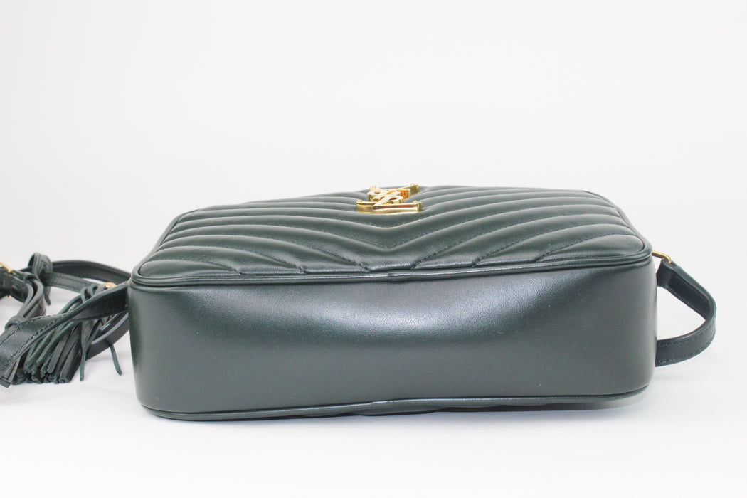 Saint Laurent Lou Matelasse Camera Bag Green