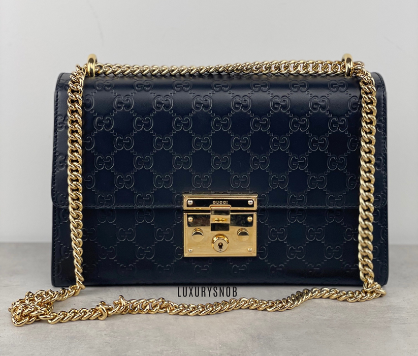 Gucci Padlock Guccissima Chain Shoulder Bag