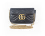 Gucci GG Marmont Black Leather Super Mini Bag