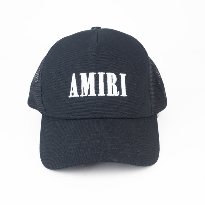 Amiri Logo Trucker Hat in Black