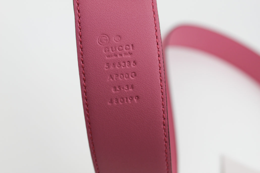 Gucci GG Pink Leather belt