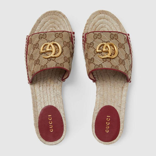 Gucci GG Matelassé Canvas Espadrille sandals