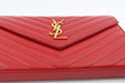 Saint Laurent Monogram Leather Chain Bag Red