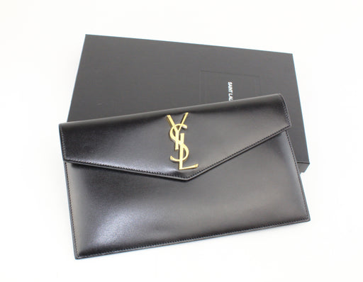 Saint Laurent Uptown Envelope Clutch Black