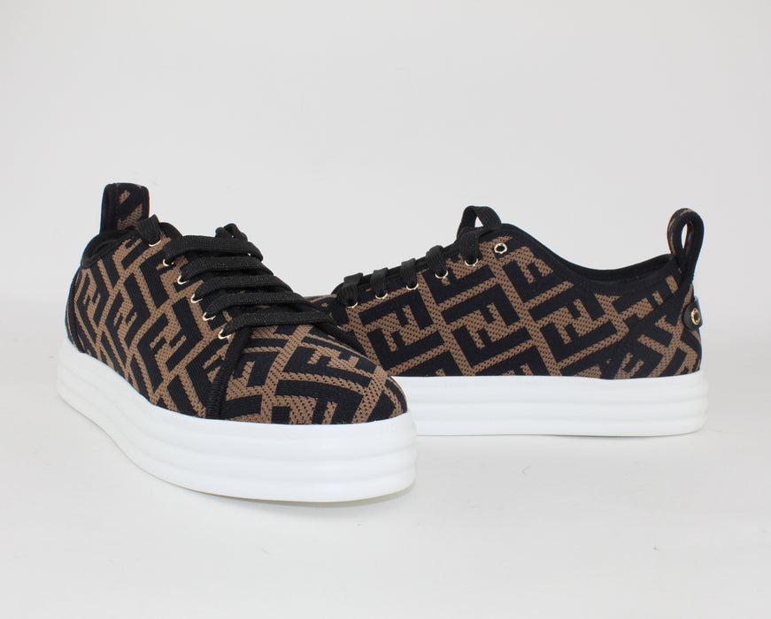 Fendi FF Logo Knit Platform Sneaker