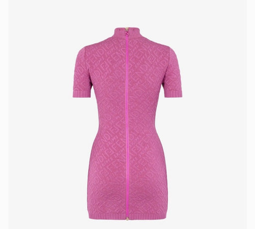 Fendi X Skims Zip Up Dress in Monogram Purple