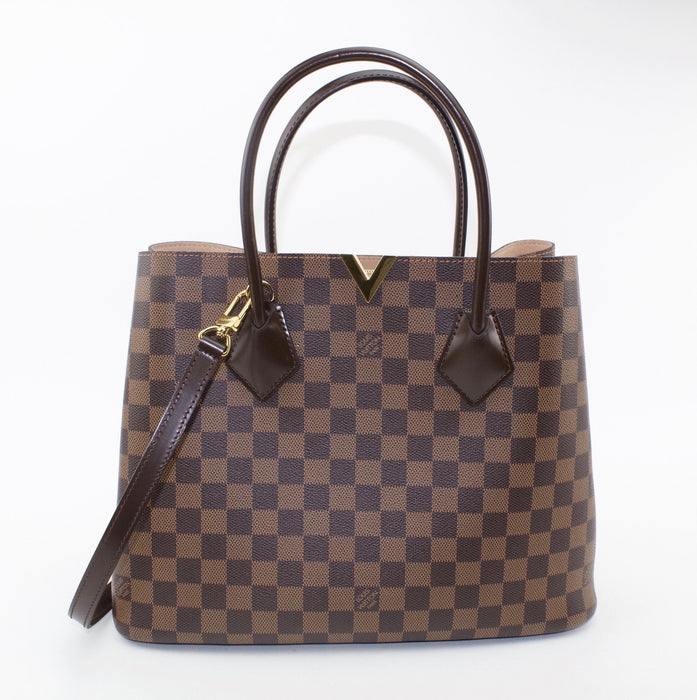 LOUIS VUITTON DAMIER EBENE KENSINGTON TOTE BAG