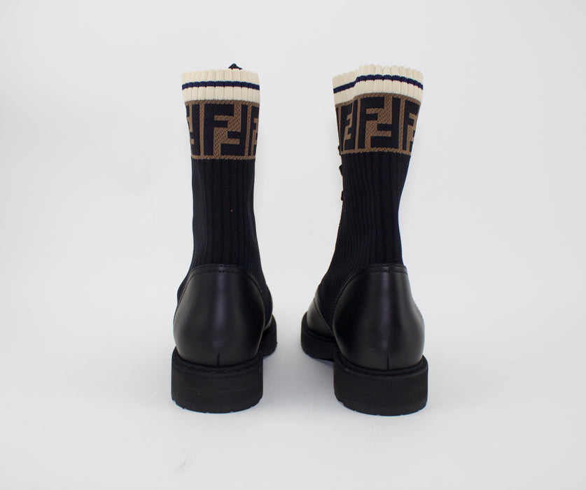 FENDI ROCKOKO COMBAT BOOTS SIZE 38 