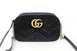 GUCCI GG MARMONT VELVET CAMERA BAG BLACK