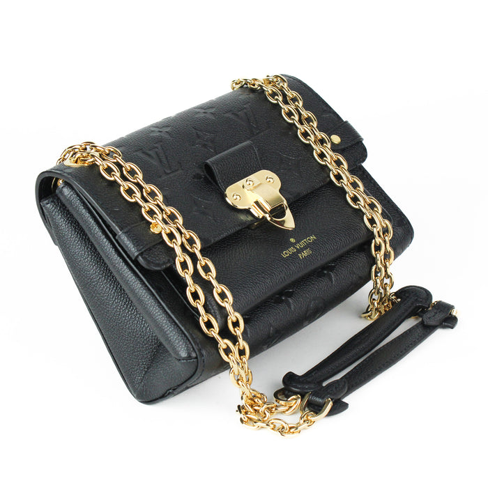 Louis Vuitton Vavin BB Leather Shoulder Bag in Black