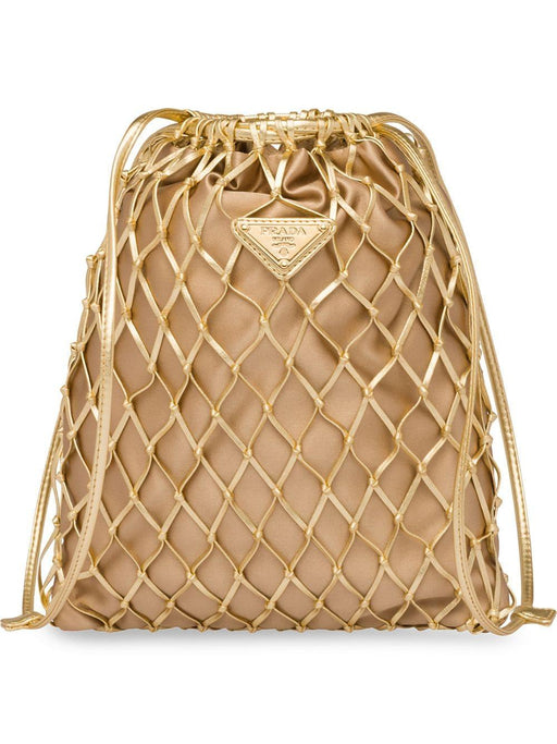 Prada Fabric Mesh Bag Gold