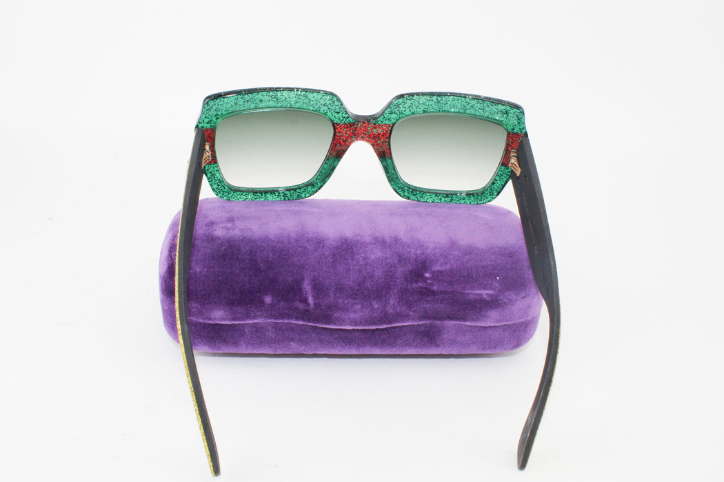 Gucci Glitter Square Sunglasses