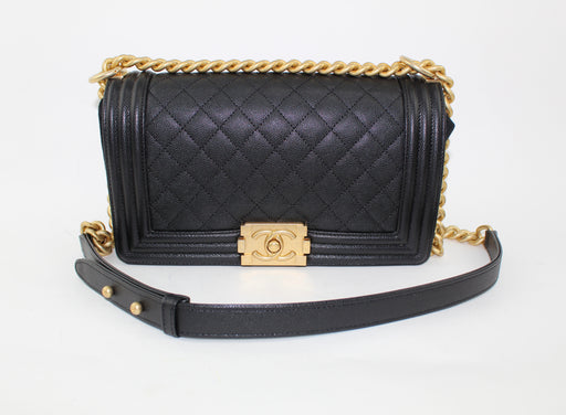 CHANEL MEDIUM CAVIAR BOY BAG - LuxurySnob