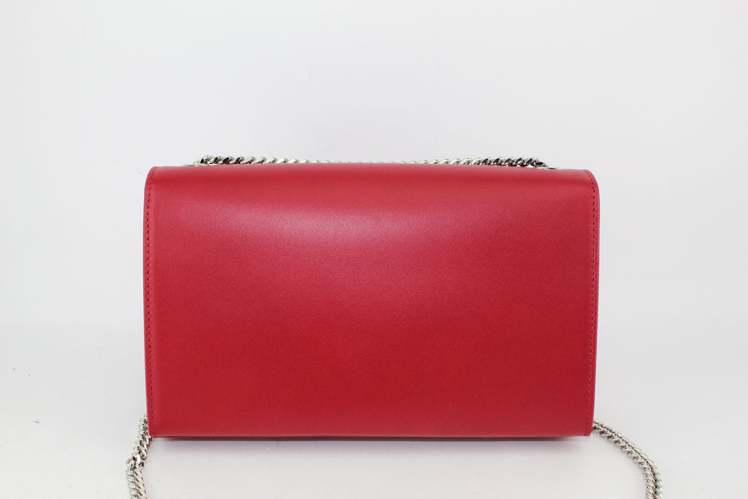 Saint Laurent Red Leather Medium Kate YSL Tassel Chain Bag