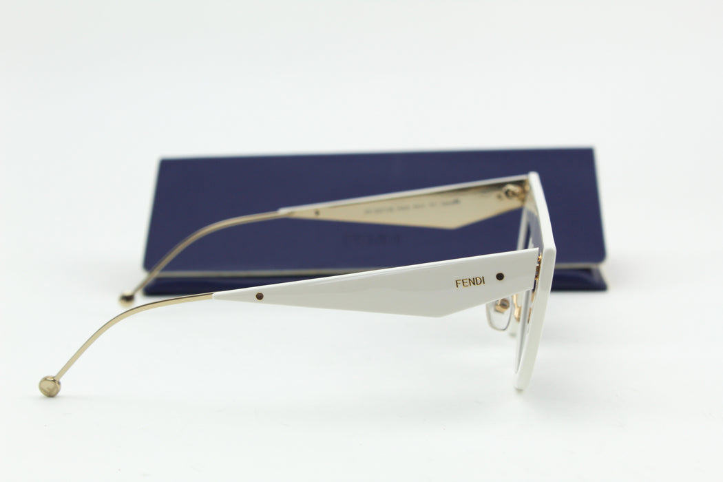 Fendi white cat eye sunglasses