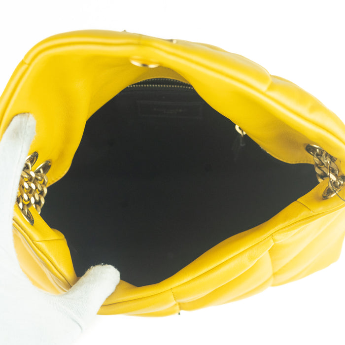 Saint Laurent Puffer Medium Shoulder Bag in Saffran