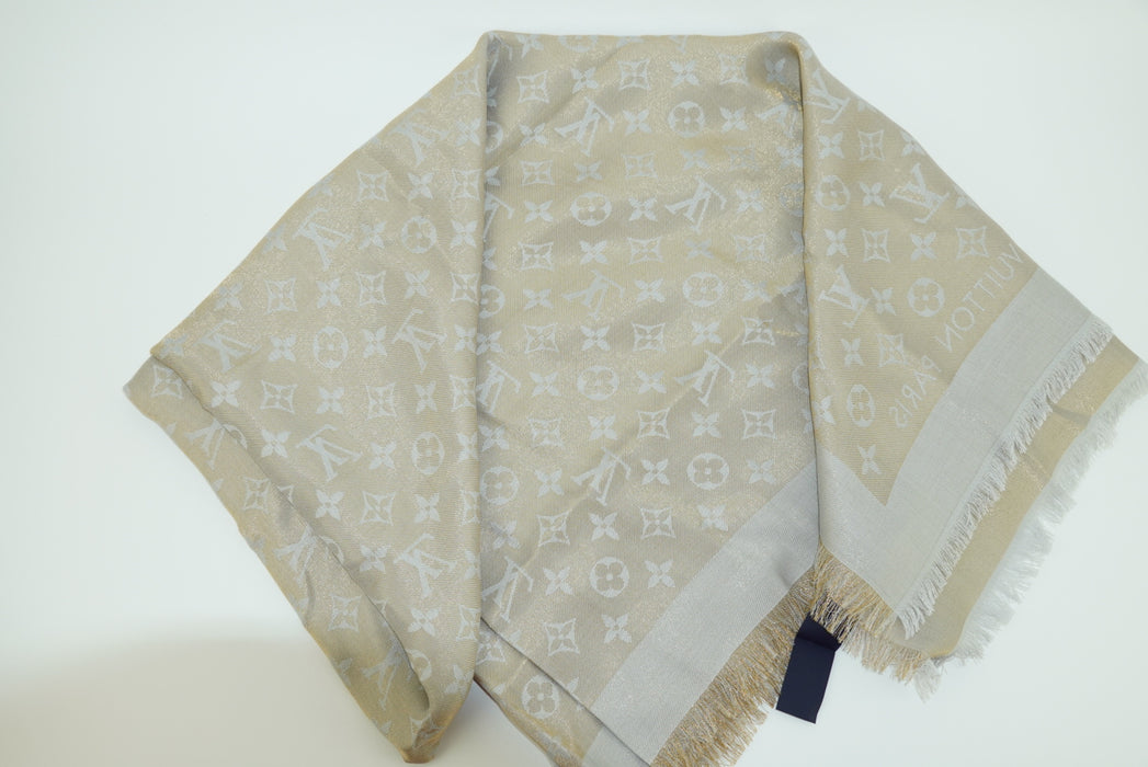 Louis vuitton Monogram Shine Shawl Greige — LSC INC