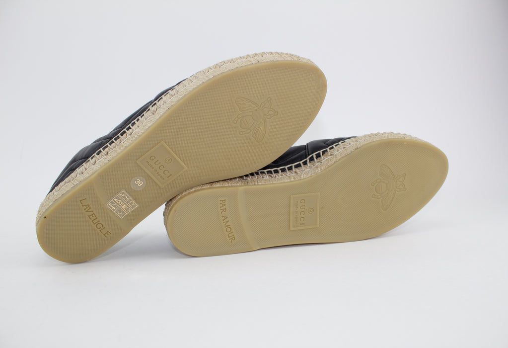 GUCCI WOMEN'S MATELASSÉ ESPADRILLE SIZE 39