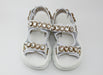 GUCCI CRYSTAL EMBELLISHED SANDALS WHITE