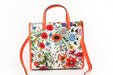 GUCCI FLORA MEDIUM LEATHER-TRIMMED PRINTED CANVAS TOTE