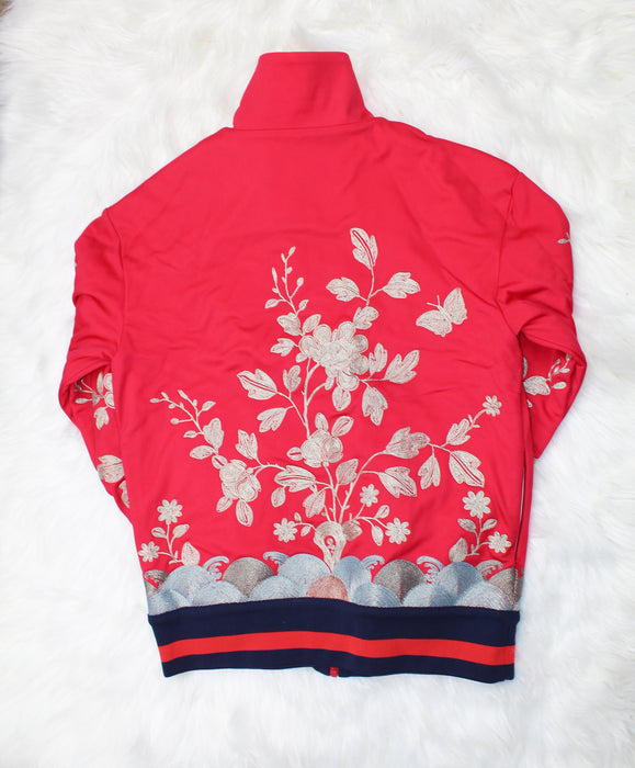 GUCCI FLORAL EMBROIDERED TRACK JACKET SIZE L