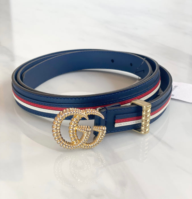 Gucci Stripe leather belt
