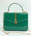 Gucci Sylvie 1969 Green Patent Leather Handle bag