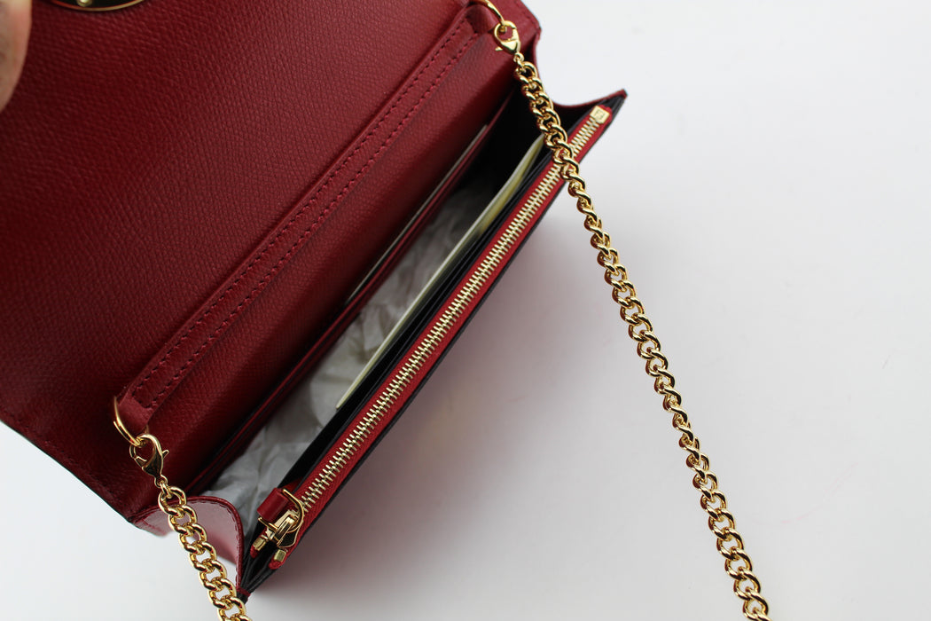 FENDI LOGO LEATHER CHAIN BAG - LuxurySnob