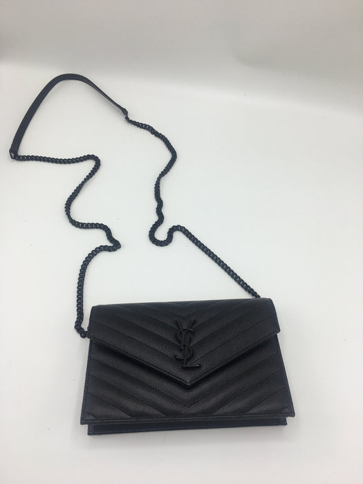 YSL ENVELOPE MONOGRAM CHAIN WALLET - LuxurySnob