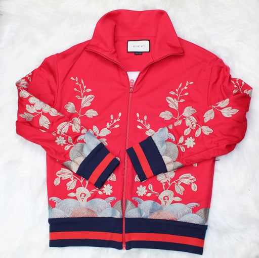 GUCCI FLORAL EMBROIDERED TRACK JACKET SIZE L