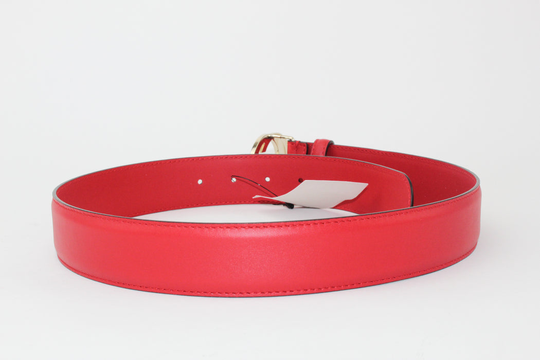 Gucci GG Red Leather Belt