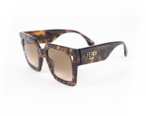 Fendi FF Brown Gradient Square  Sunglasses