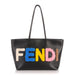 FENDI VITELLO ELITE SHEARLING SMALL LOGO TOTE - LuxurySnob