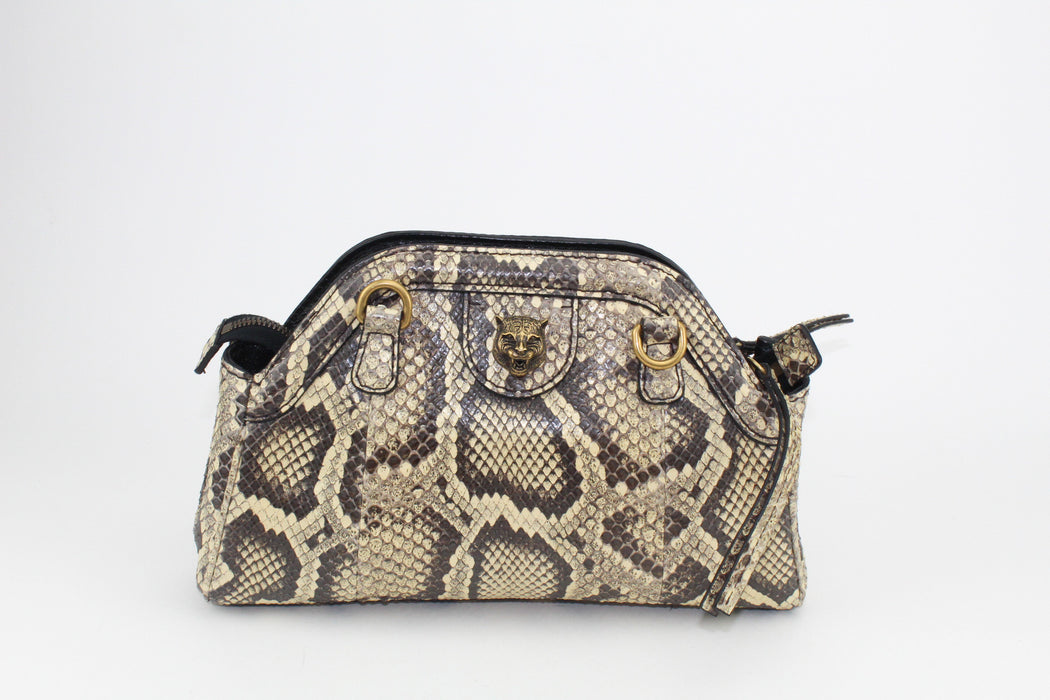 GUCCI REBELLE PYTHON SMALL SHOULDER BAG