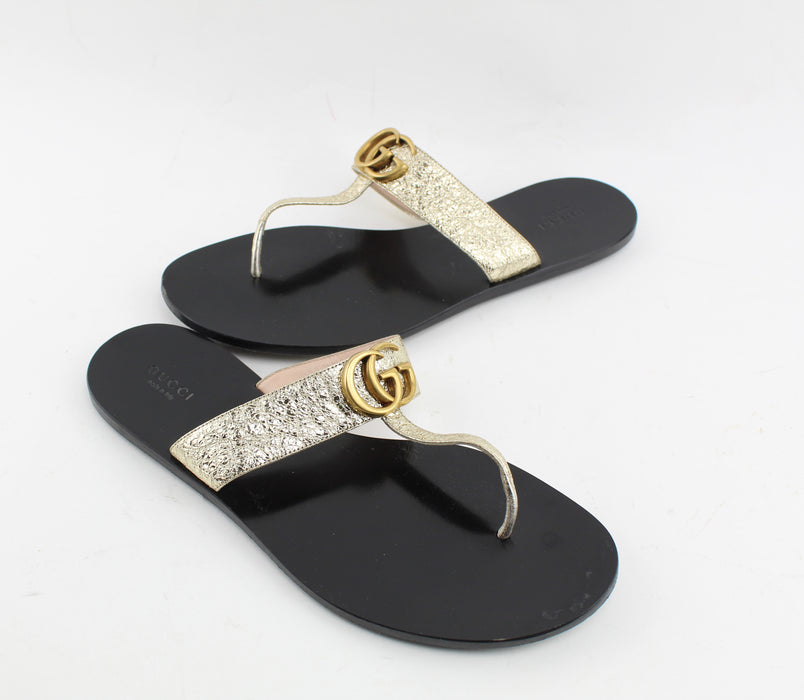 GUCCI LEATHER THONG SANDAL SIZE 41 - LuxurySnob